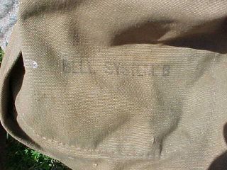 Vintage Bell System Telephone Lineman Splicer Canvas Tool / Ditty Bag 2