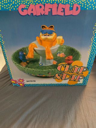 Garfield The Cat Vintage Chip And Dip Set 547570 Rare
