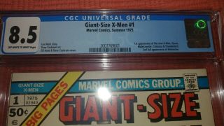 Giant Size X - Men 1 (1975) CGC 8.  5 with OW - W pages.  Cheapest 8.  5 on eBay 3