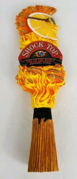Shock Top End Of The World Midnight Wheat Beer Tap Handle