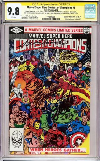 Contest Of Champions 1 Cgc 9.  8 Ss Signed X8 Stan Lee,  Layton,  Romita,  5 More