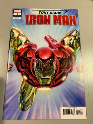 Tony Stark Iron Man 1 1:50 Alex Ross Variant Marvel Comics 2018 Vf/nm