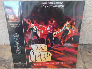 The Clash Bored With The Us Festival - Red Vinyl Rare Live Show Punk Coda Label