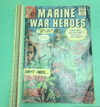 Bt642 Marine War Heroes Comic 1966 Polaris Nuclear Sub Tiger Of Tokyo
