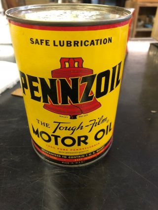 Pennzoil 1 Quart HD SAE 10W Oil Can.  “The Tough - Film” - 3