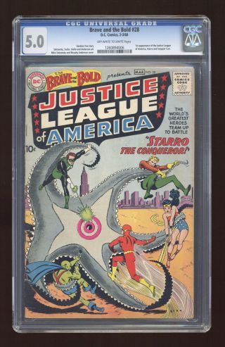 Brave And The Bold (1st Series Dc) 28 1960 Cgc 5.  0 1260894006