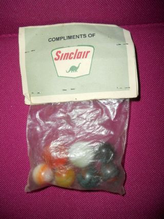 Vintage Marbles from SINCLAIR GASOLINE Company NOS In Package 2