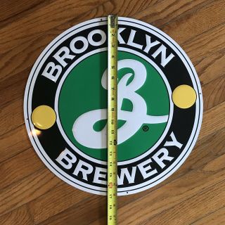 Brooklyn Brewery Large Tin Tacker Metal Beer Sign 12” 3