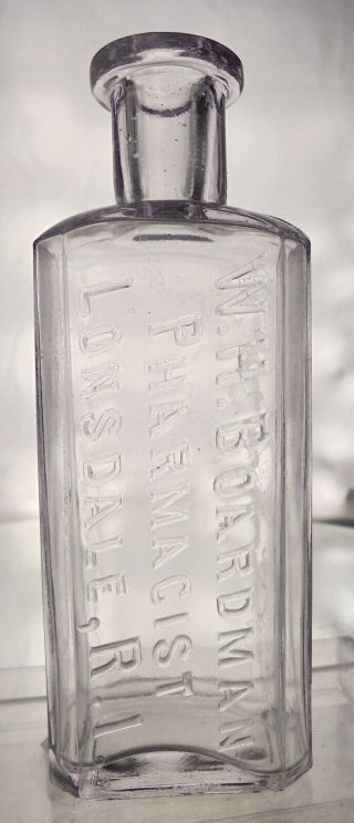W.  H.  Boardman Lonsdale,  Rhode Island Antique Pharmacy / Drug Store Bottle