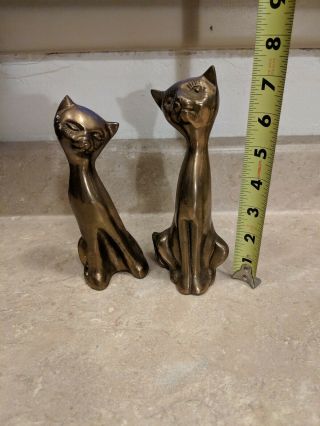 Vintage Set Of 2 Brass Cat Kitten Figurines Home Decor  (offers Welcome)