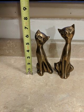 Vintage Set Of 2 Brass Cat Kitten Figurines home decor  (Offers Welcome) 2