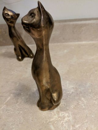 Vintage Set Of 2 Brass Cat Kitten Figurines home decor  (Offers Welcome) 3