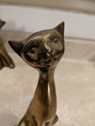 Vintage Set Of 2 Brass Cat Kitten Figurines home decor  (Offers Welcome) 5
