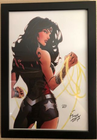 Wonder Woman 38 Framed Lithograph Signed By Artist David Finch