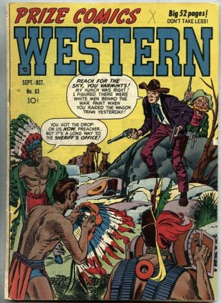 Prize Comics Western (vol 9 4) Aka 83 - 1950 Vg,  Jack Kirby Joe Simon