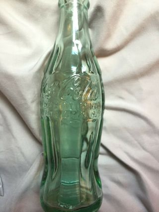 6 Vintage Christmas Edition 6 Fl Oz.  Coca - Cola Green Glass Bottle.  100 Year Old