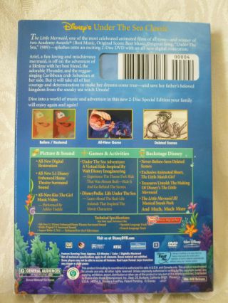 Disney The Little Mermaid 2 - Disc Platinum Edition with Slipcover 2006 DVD 2