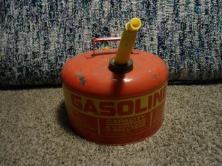 Vintage Sears Craftsman 2 - 1/2 Gallon Galvanized Metal Vented Gas Can (usa)
