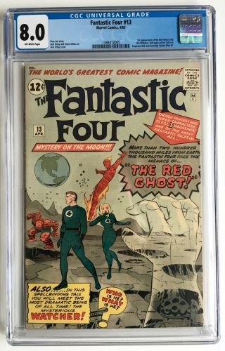 Fantastic Four 13 Cgc 8.  0 1st App Red Ghost & The Watcher,  Stan Lee Avengers 2