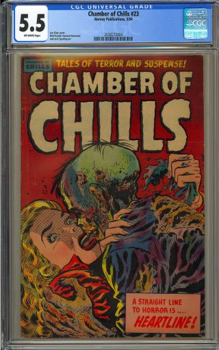 Chamber Of Chills 23 Classic Cover Owner Pre - Code Horror 1954 Cgc 5.  5