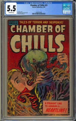 Chamber of Chills 23 Classic Cover Owner Pre - Code Horror 1954 CGC 5.  5 2