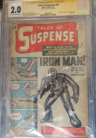 Tales Of Suspense 39 Signed By Stan Lee,  Cgc 2.  0