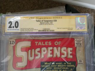 Tales of Suspense 39 Signed by Stan Lee,  CGC 2.  0 4