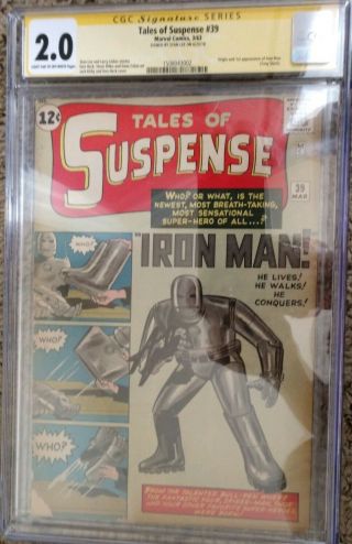 Tales of Suspense 39 Signed by Stan Lee,  CGC 2.  0 9