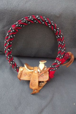 Horse Wall Hanging Wreath Leather Saddle On Rope Wreath,  Very Unique