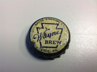 Vintage Wayne Brew Bottle Cap Wayne Brewing Co.  Erie Pa Cork Cap