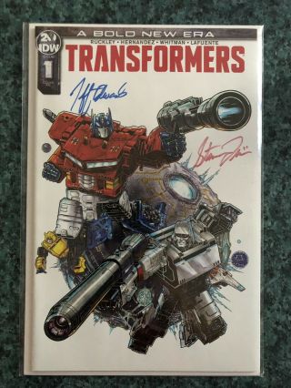 Idw Transformers 1 Exclusive Limited Variant 2019 Double Signed Lydic /edwards