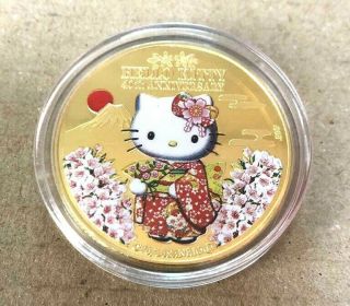 Rare Hello Kitty Cook Islands 40th Anniversary Elizabeth Ii Gold Coin 29g Japan
