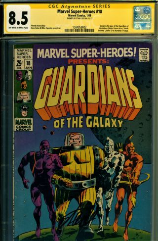 Marvel Heroes 18 Cgc 8.  5 Signed By Stan Lee Origin/1st App Guardians