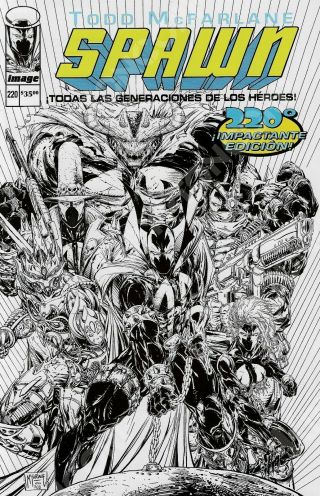 Image Mexico SPAWN 220 Todd McFarlane YOUNGBLOOD COLOR & SKETCH Variant 4