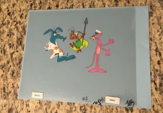 The Pink Panther Production Cel Hand Painted 3 Cel Set - Up