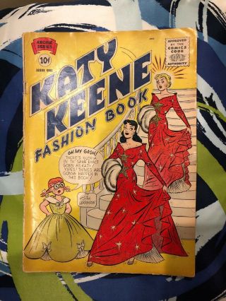 Archie Comic Book “katy Keene” Silver Age 1955 1 Edition Fashion Queen Woggon