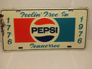 Vintage Pepsi Cola 1776 - 1976 Tennessee License Plate