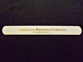 Vintage American Brewing Co Rochester Ny Beer Foam Scrapper