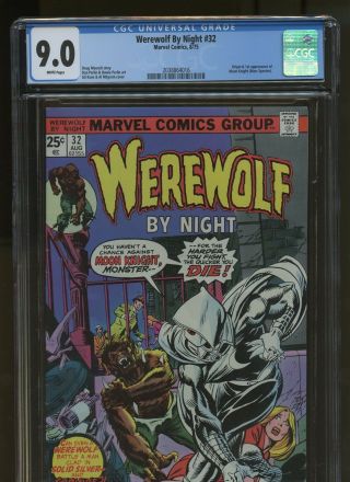 Werewolf By Night 32 Cgc 9.  0 | Marvel 1975 | 1st Appearance/origin Moon Knight