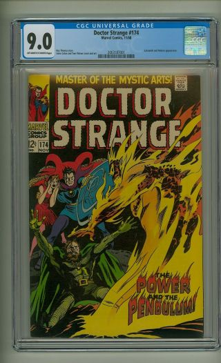 Doctor Strange 174 (cgc 9.  0) Ow/w Pgs; Satannish; Nekron; Marvel; 1968 (c 22988)
