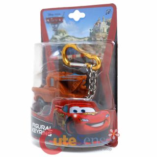 Disney Pixar Cars Mater Key Chain Tow Truck 3D Figure PVC Key Holder Key Ring 3