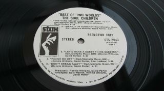 The Soul Children BEST OF TWO WORLDS 1971 U.  S LP 1st PROMO STAX - NEAR 2