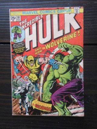 Incredible Hulk 181 - MVS Intact 1st full Wolverine Story 1974 MARVEL Comics 3