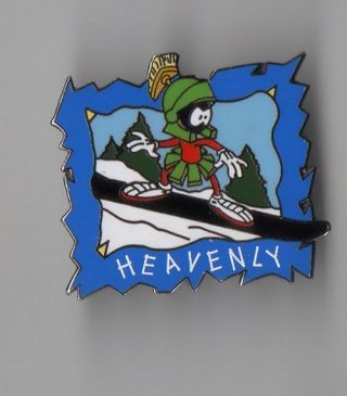 Retired Lapel Pin Marvin The Martian On Snowboard Ing) At Heavenly Ski Resort