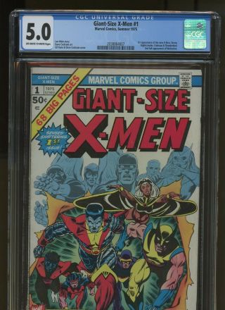 Giant - Size X - Men 1 Cgc 5.  0 | Marvel 1975 | 1st App Colossus,  Nightcrawler,  Storm