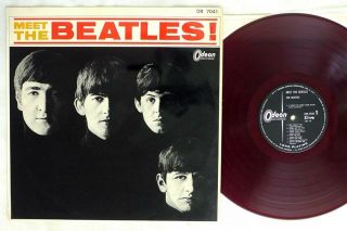Beatles Meet The Odeon Or - 7041 Japan Red Vinyl Flipback Cover Vinyl Lp