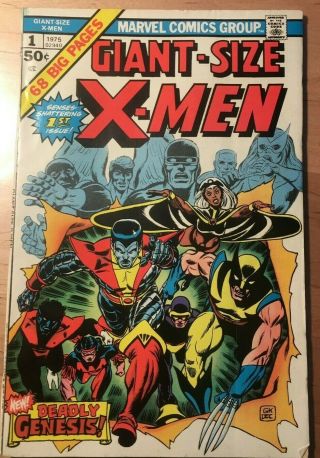 Giant - Size X - Men 1 Cgc 4.  0 O/w 1975 X - Men Team & 2nd Full Wolverine 1975