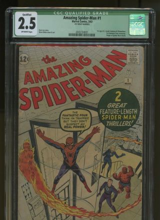 Spider - Man 1 Cgc Qualified 2.  5 | Marvel 1963 | 1st App J.  Jonah Jameson