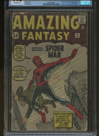 Fantasy 15 CGC 1.  5 | Marvel 1962 | 1st app/origin Spider - Man Lee,  Ditko 2