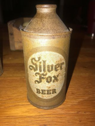 Silver Fox Cone Top Beer Can Conetop
